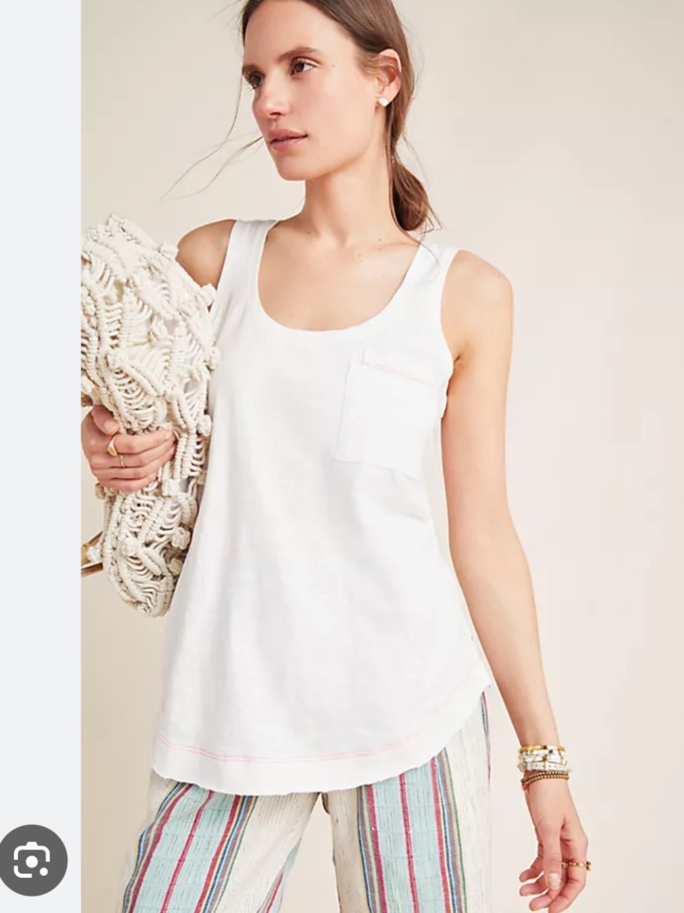Anthropologie Flynn Pocket Tank